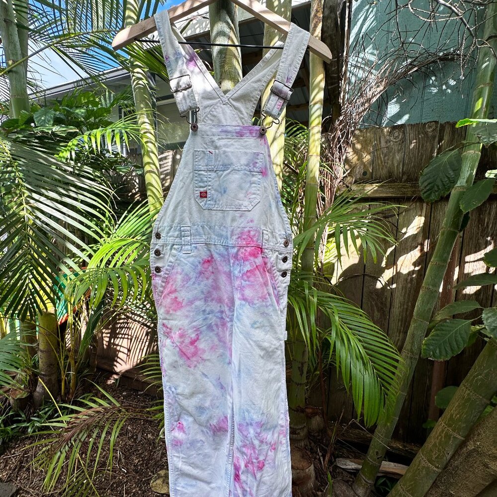 Dickies Upcycled Tie Dye Overalls XS